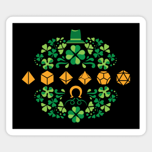 Golden Lucky Dice Set of St Patrick Sticker